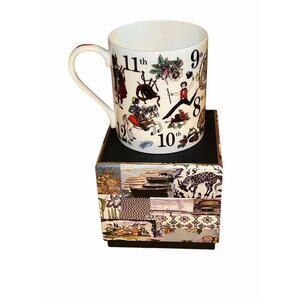 Halcyon Days The Twelve Days of Christmas Bone China Mug NEW